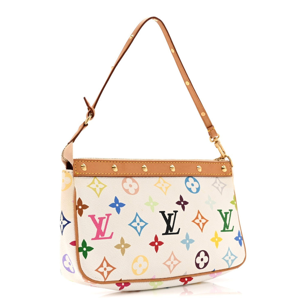 Monogram Multicolor Pochette Accessories White