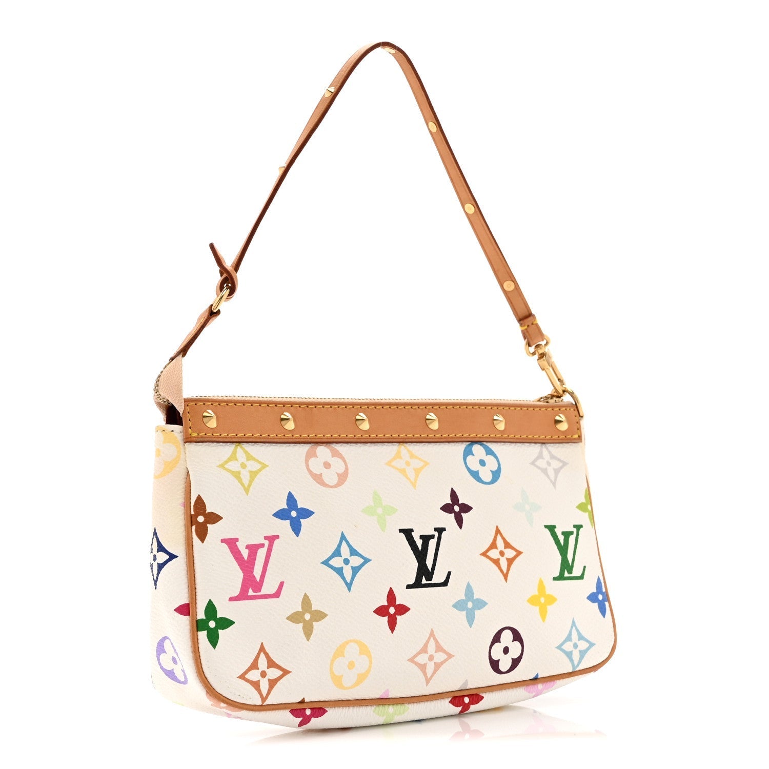 Monogram Multicolor Pochette Accessories White