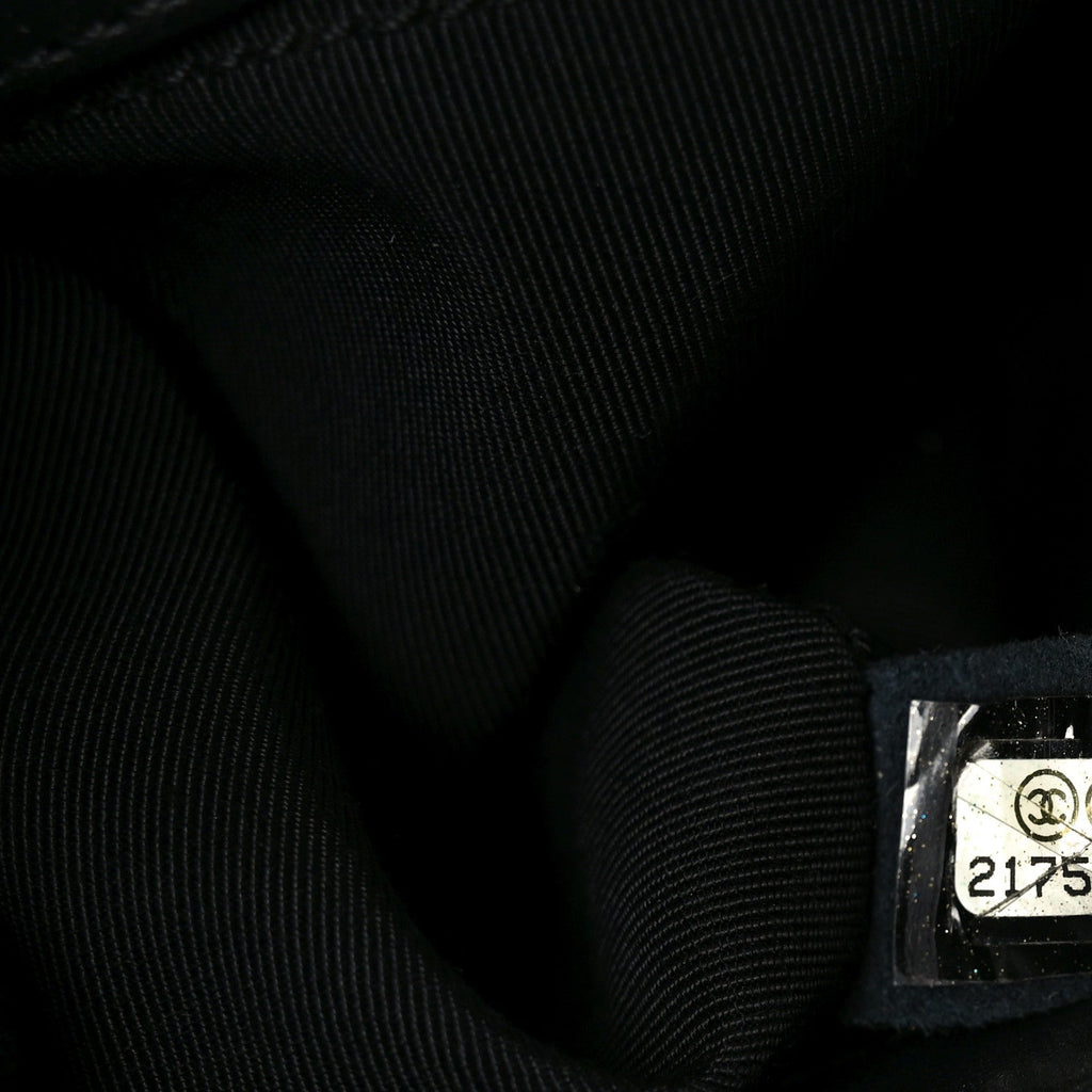 Calfskin Pleated Medium Boy Flap Black