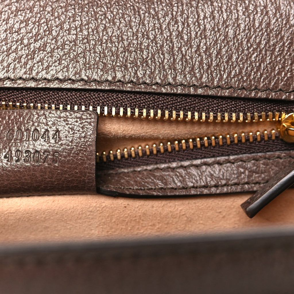 GG Supreme Monogram Web Small Ophidia Flap Messenger Bag Brown