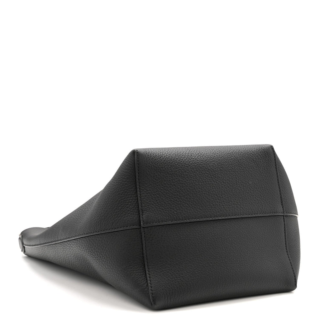 Grained Calfskin Medium N/S Park Tote Black