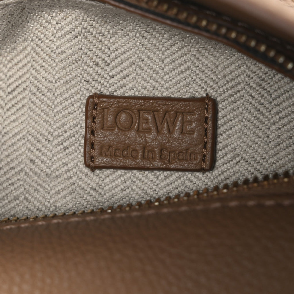 Soft Grained Calfskin Mini Puzzle Edge Toffee