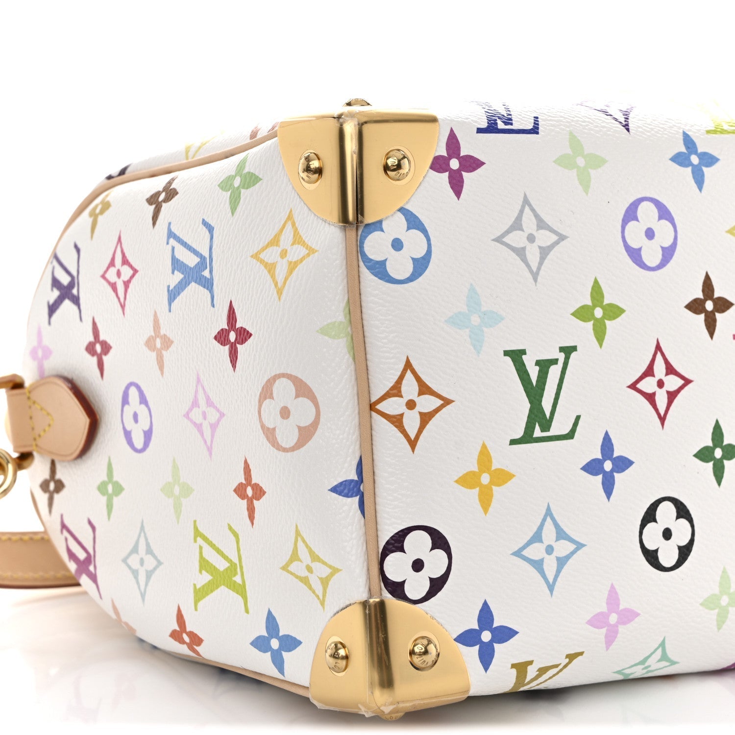 LV X TM Monogram Multicolor Speedy Bandouliere 25 White