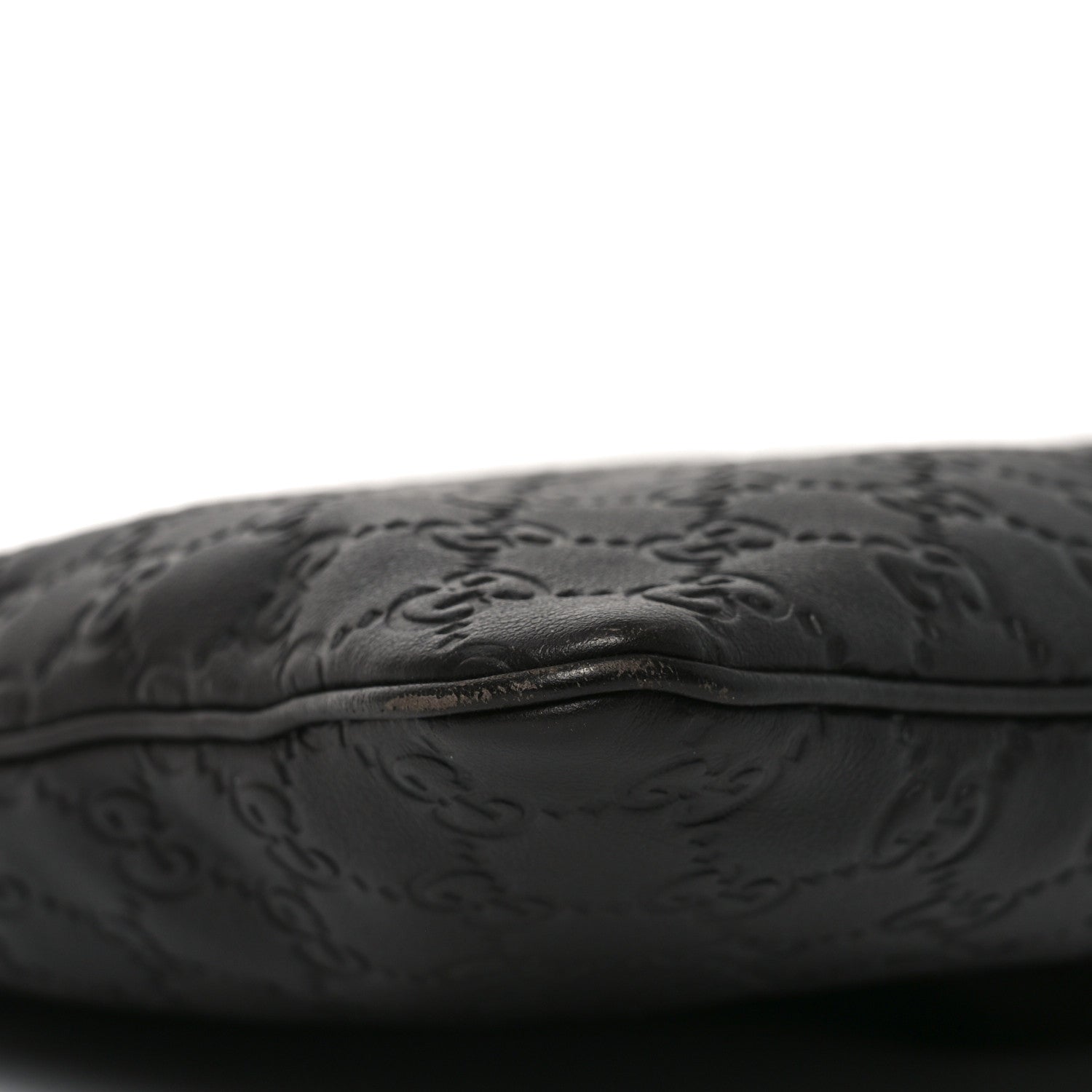 Guccissima Medium Flat Messenger Bag Black