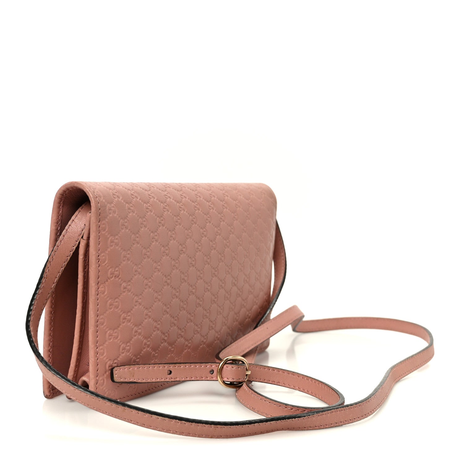Microguccissima Crossbody Wallet Brown