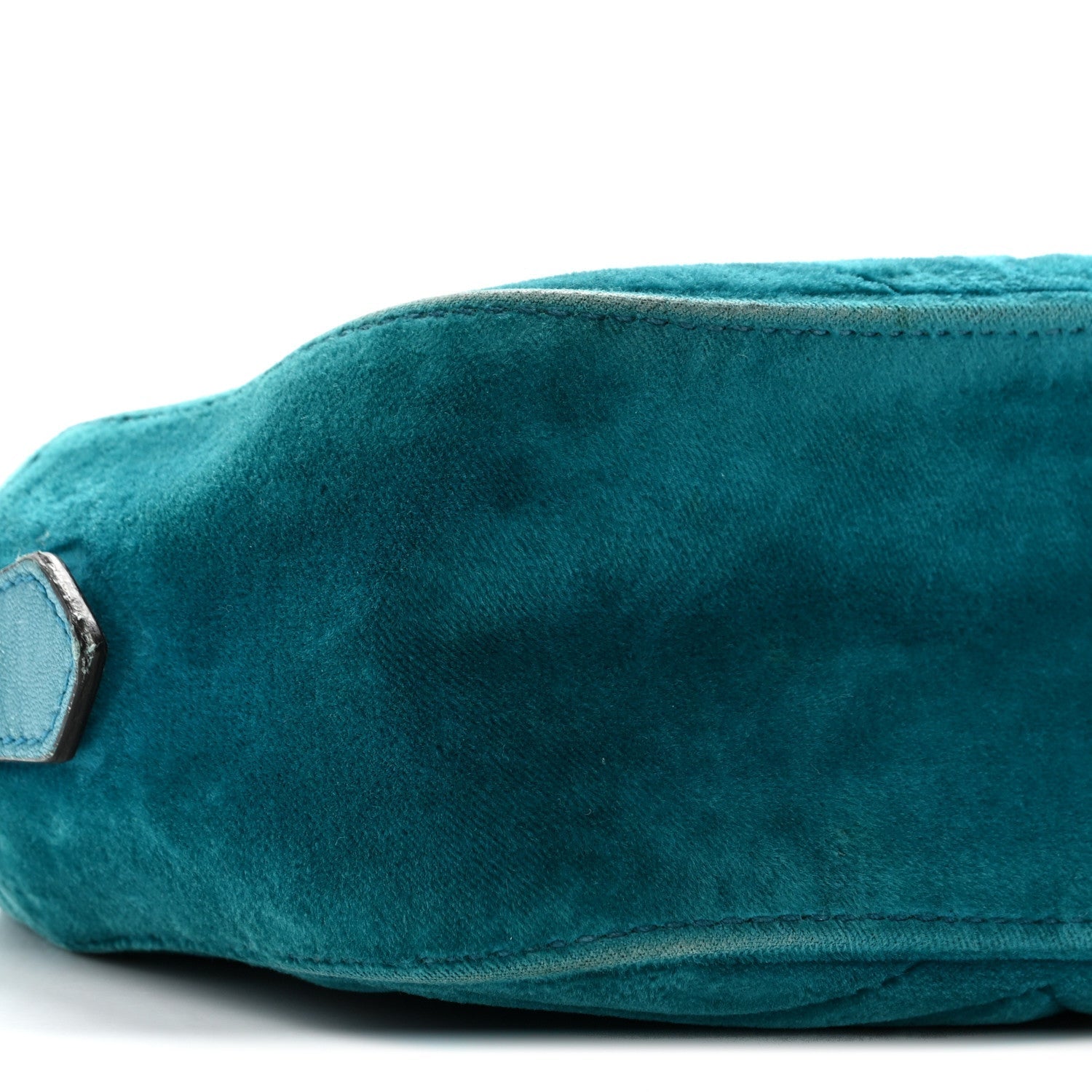 Velvet Matelasse Small GG Marmont Chain Shoulder Bag Pavone Cyan