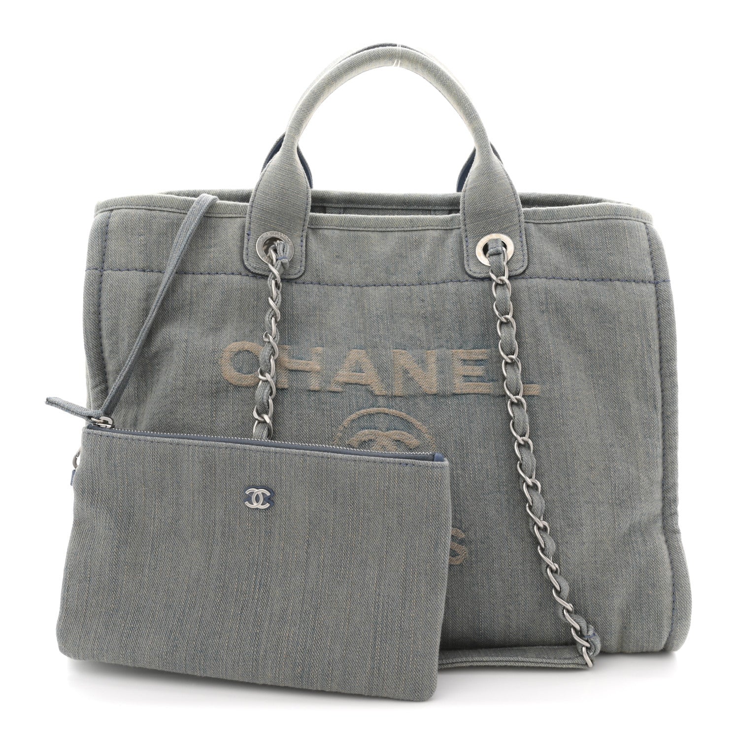 Denim Medium Deauville Tote Light Blue
