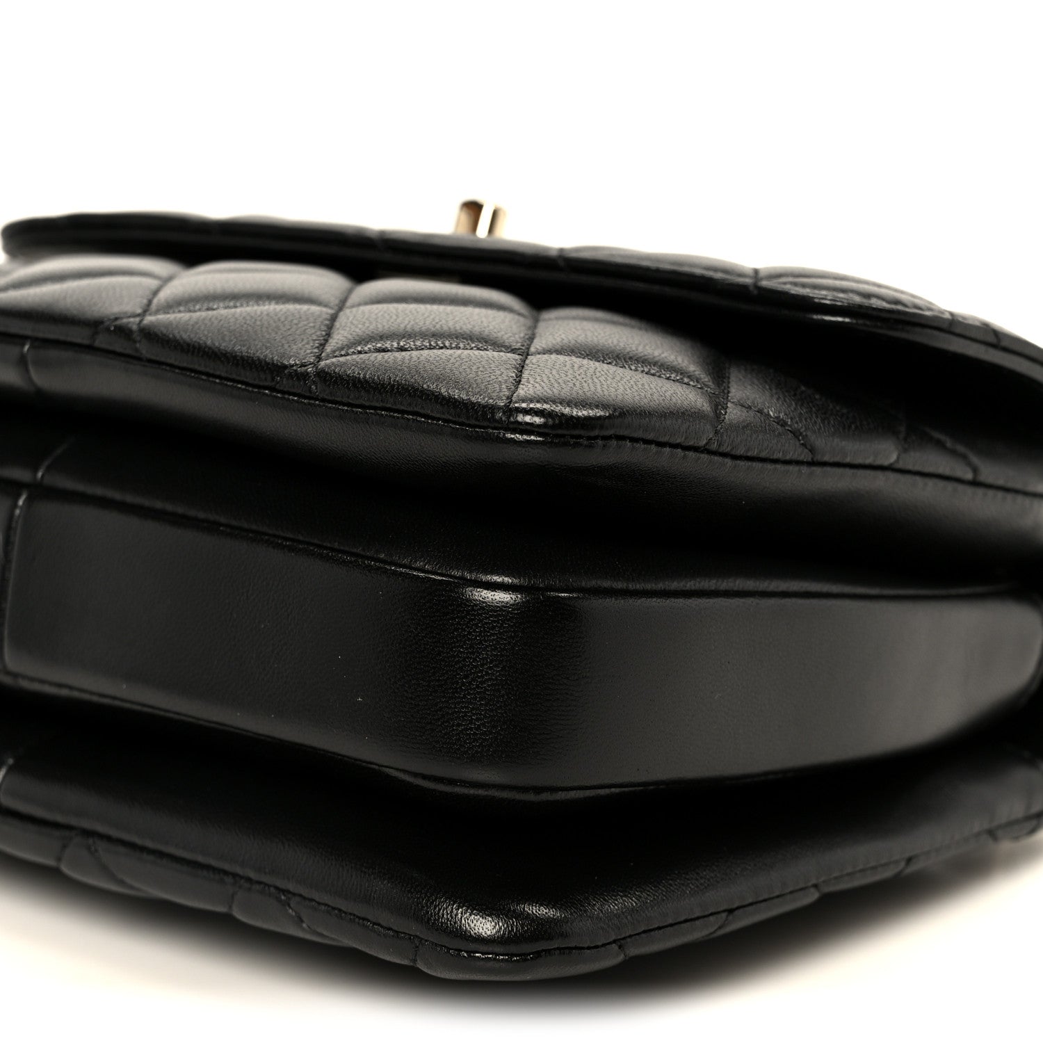 Lambskin Quilted Small Trendy CC Dual Handle Flap Bag Black