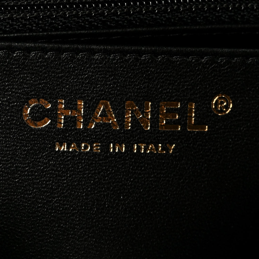 Lambskin Quilted Mini Square Flap Black