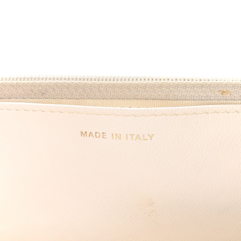 Lambskin Quilted Romance Wallet On Chain WOC White
