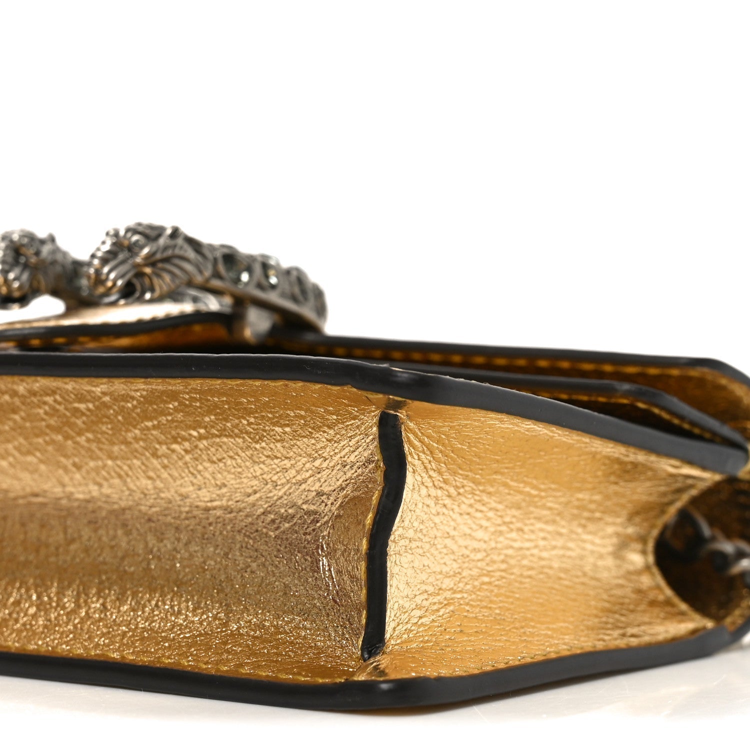 Metallic Calfskin Super Mini Dionysus Shoulder Bag Gold
