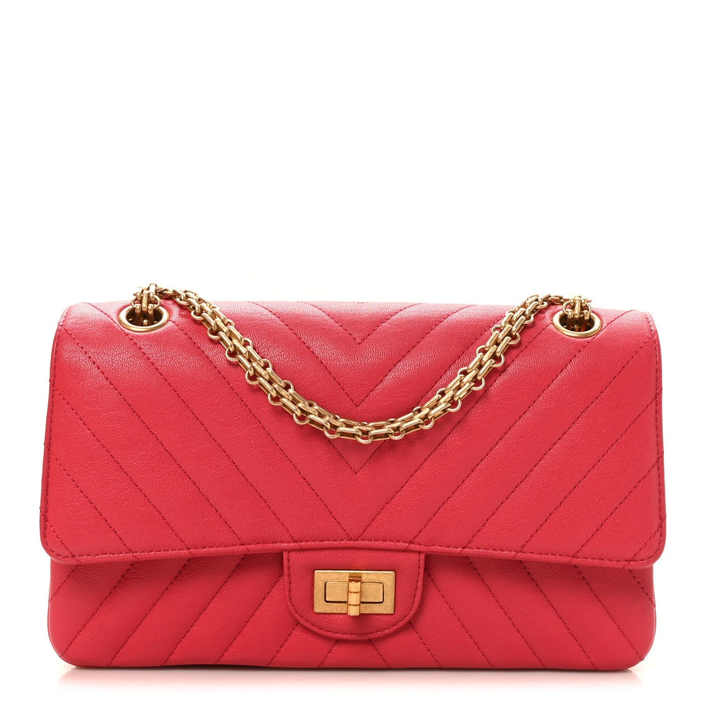 Sheepskin Chevron Quilted 2.55 Reissue 225 Flap Dark Pink