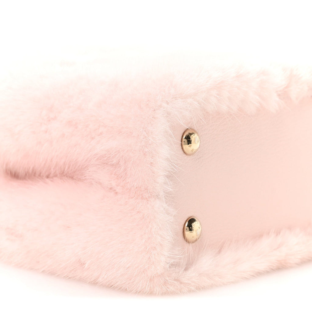 Mink Calfskin Goatskin Capucines Mini Rosewater Pink