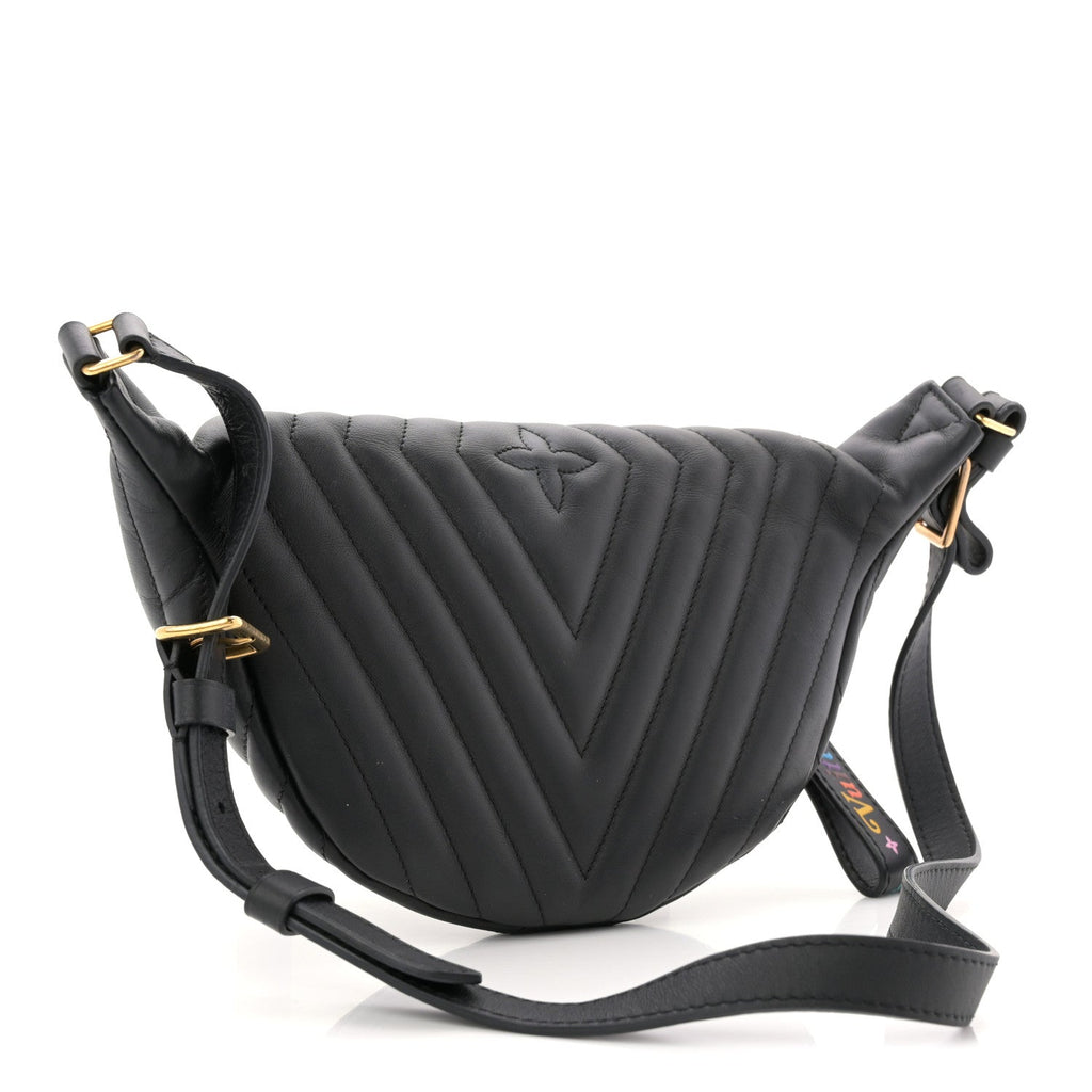 Calfskin Quilted New Wave Bumbag Black