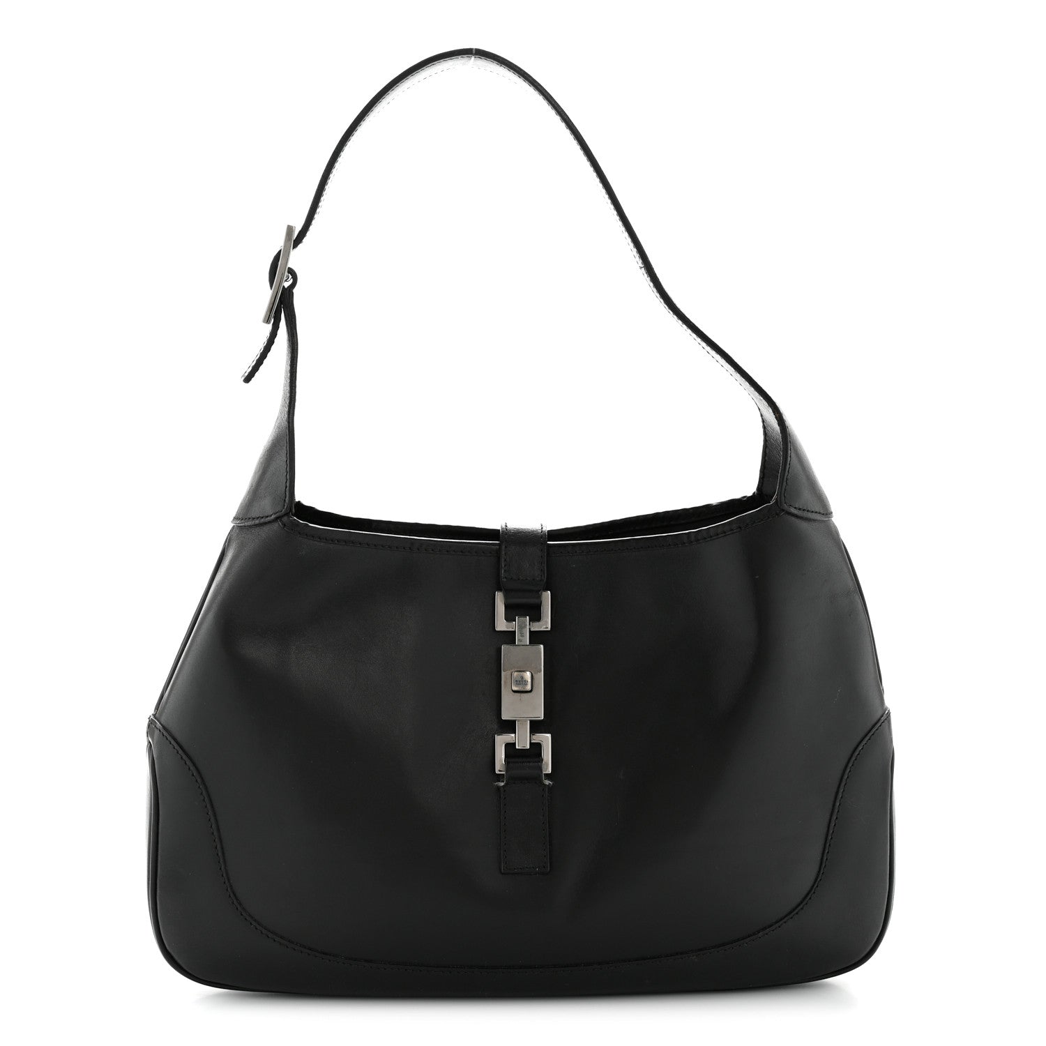 Calfskin Small Jackie O Hobo Black