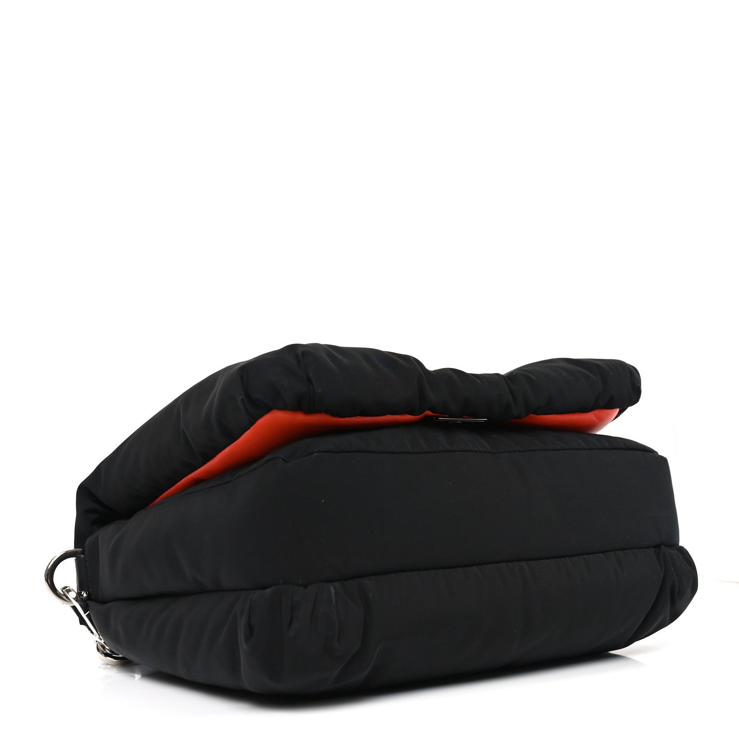 Nylon Medium Goya Puffer Bag Black