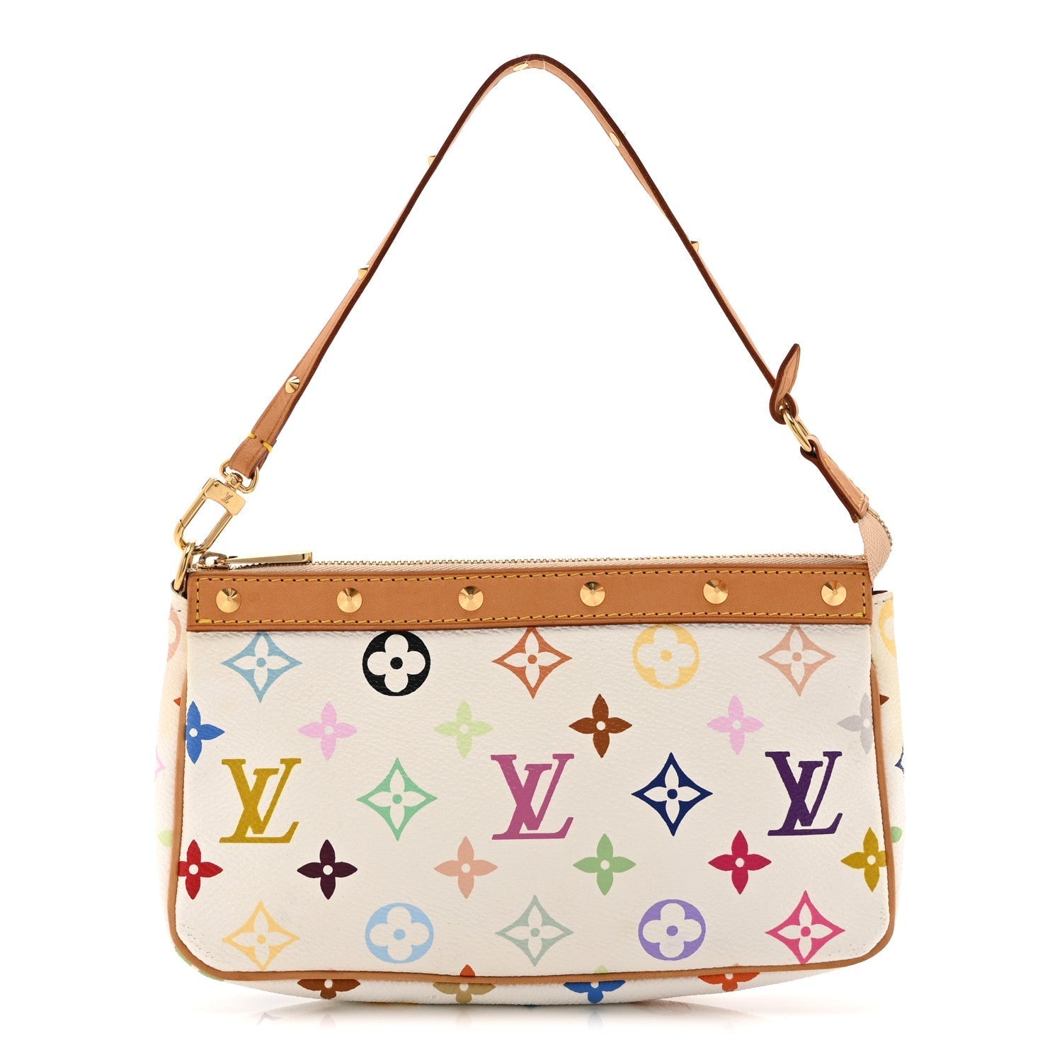 Monogram Multicolor Pochette Accessories White