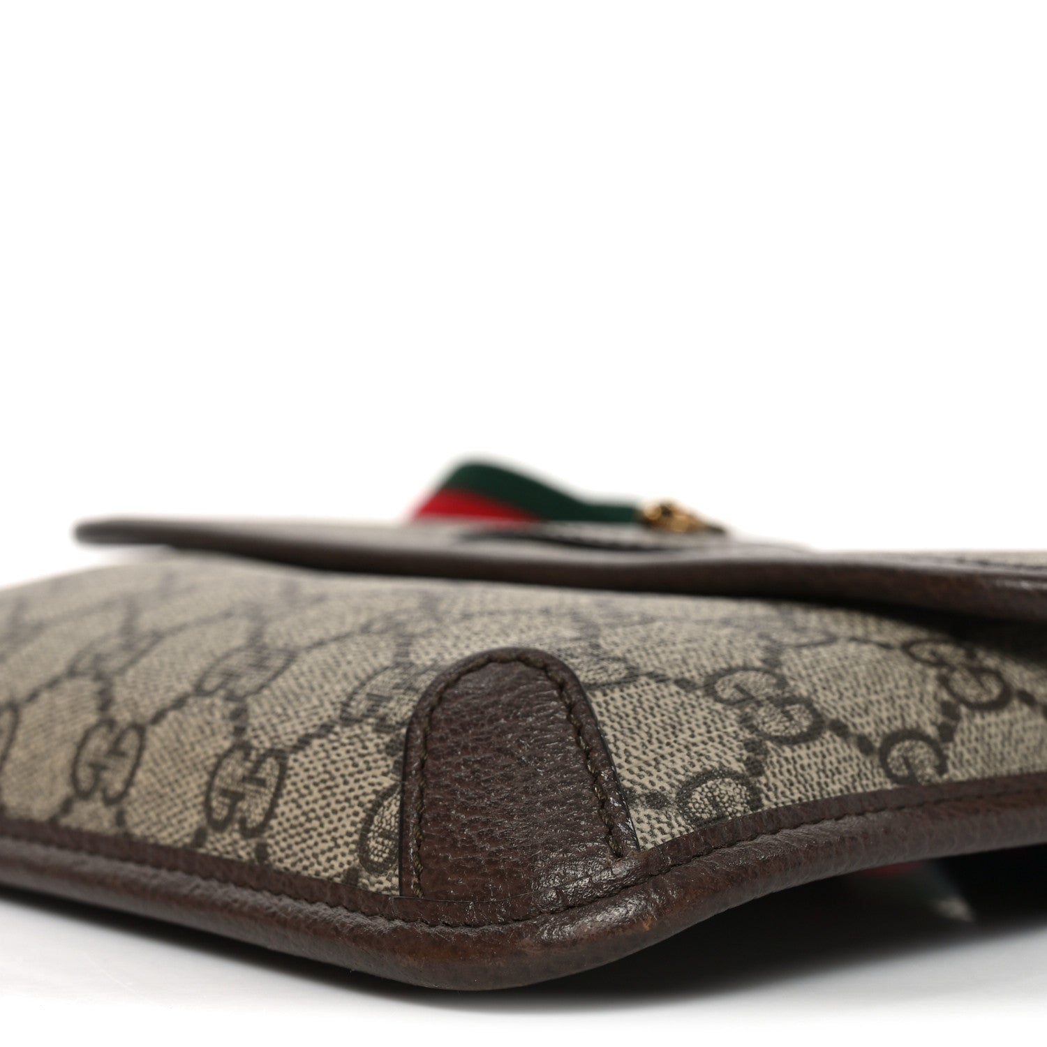 GG Supreme Monogram Neo Vintage Web Belt Bag Brown