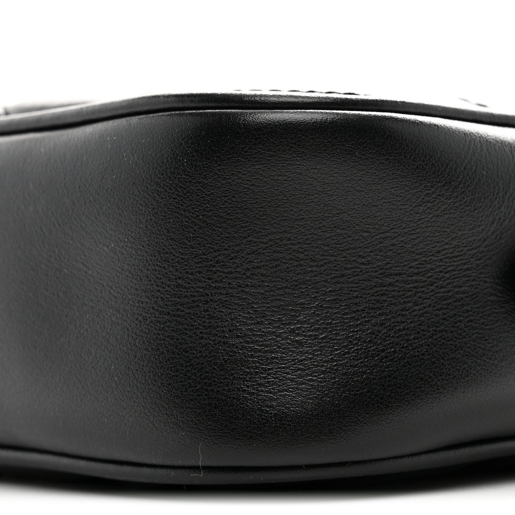 Calfskin Matelasse Mini GG Marmont Chain Shoulder Bag Black