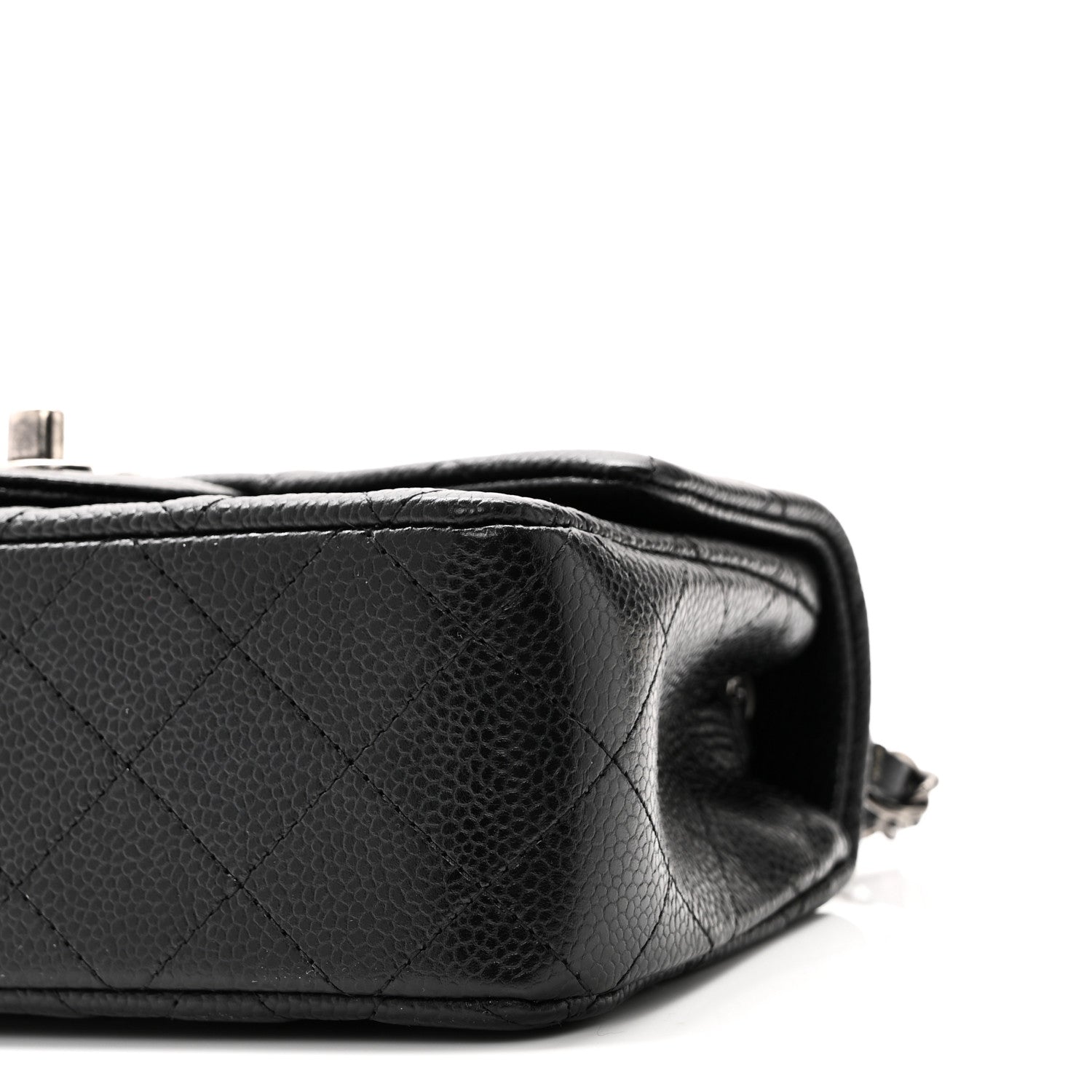 Caviar Quilted Mini Rectangular Flap Black