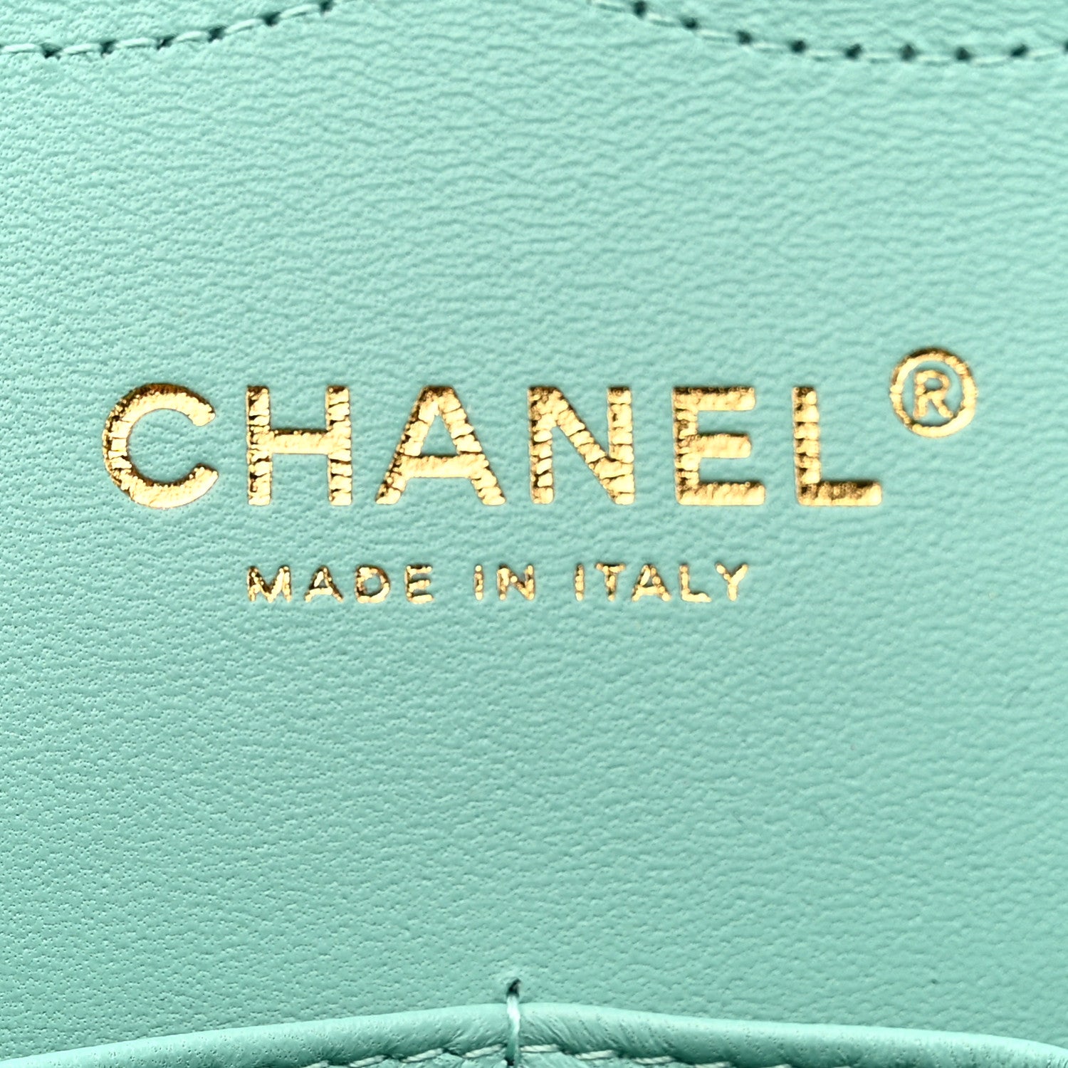 Caviar Quilted Jumbo Double Flap Light Green