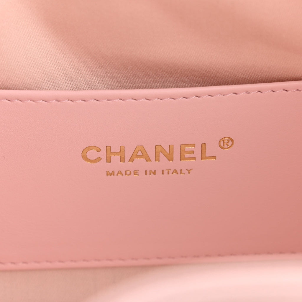 Caviar Quilted Mini Chanel 25 Handbag Light Pink