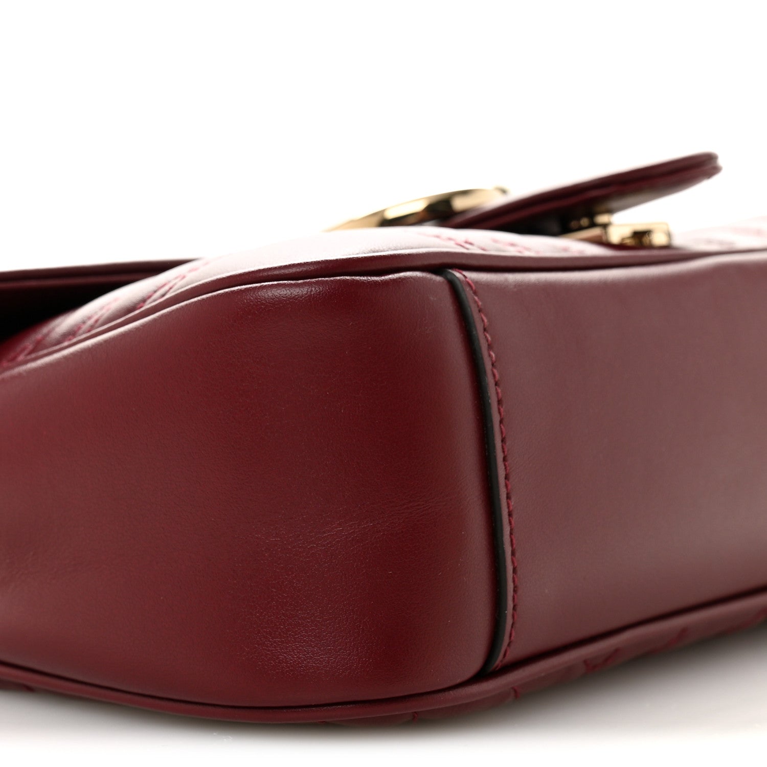 Calfskin Matelasse Small GG Marmont Shoulder Bag Ancora Red
