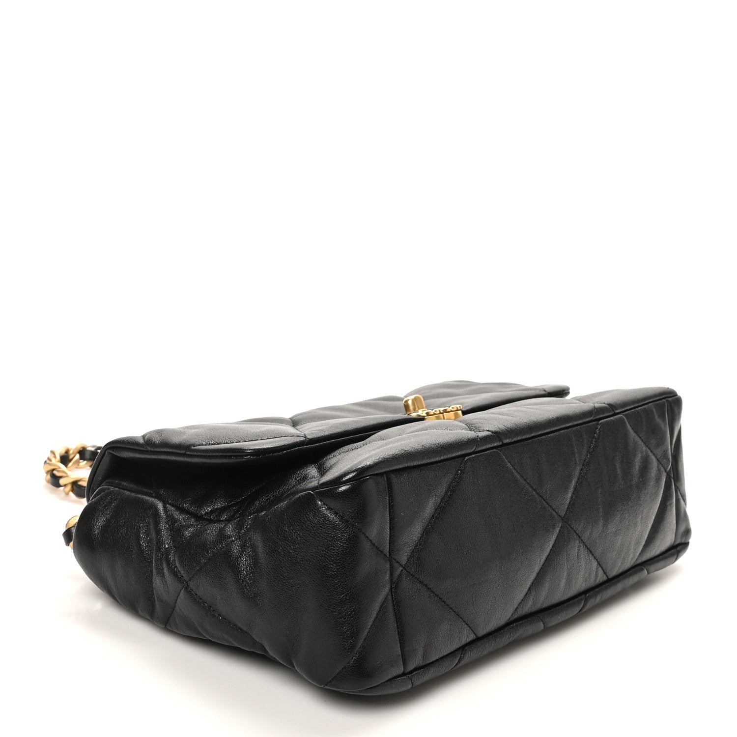 Lambskin Quilted Large Chanel 19 Flap Black