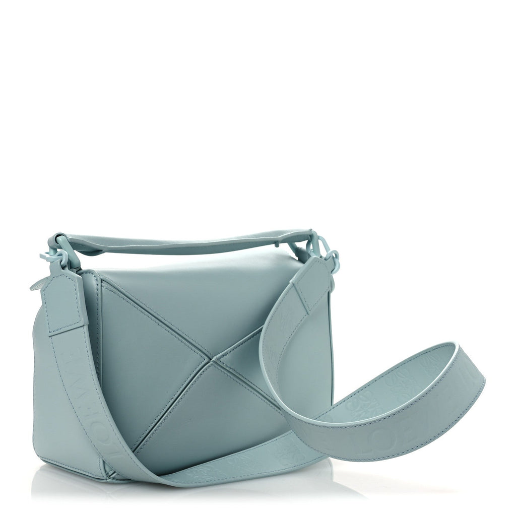 Calfskin Small Puzzle Bag Aquamarine
