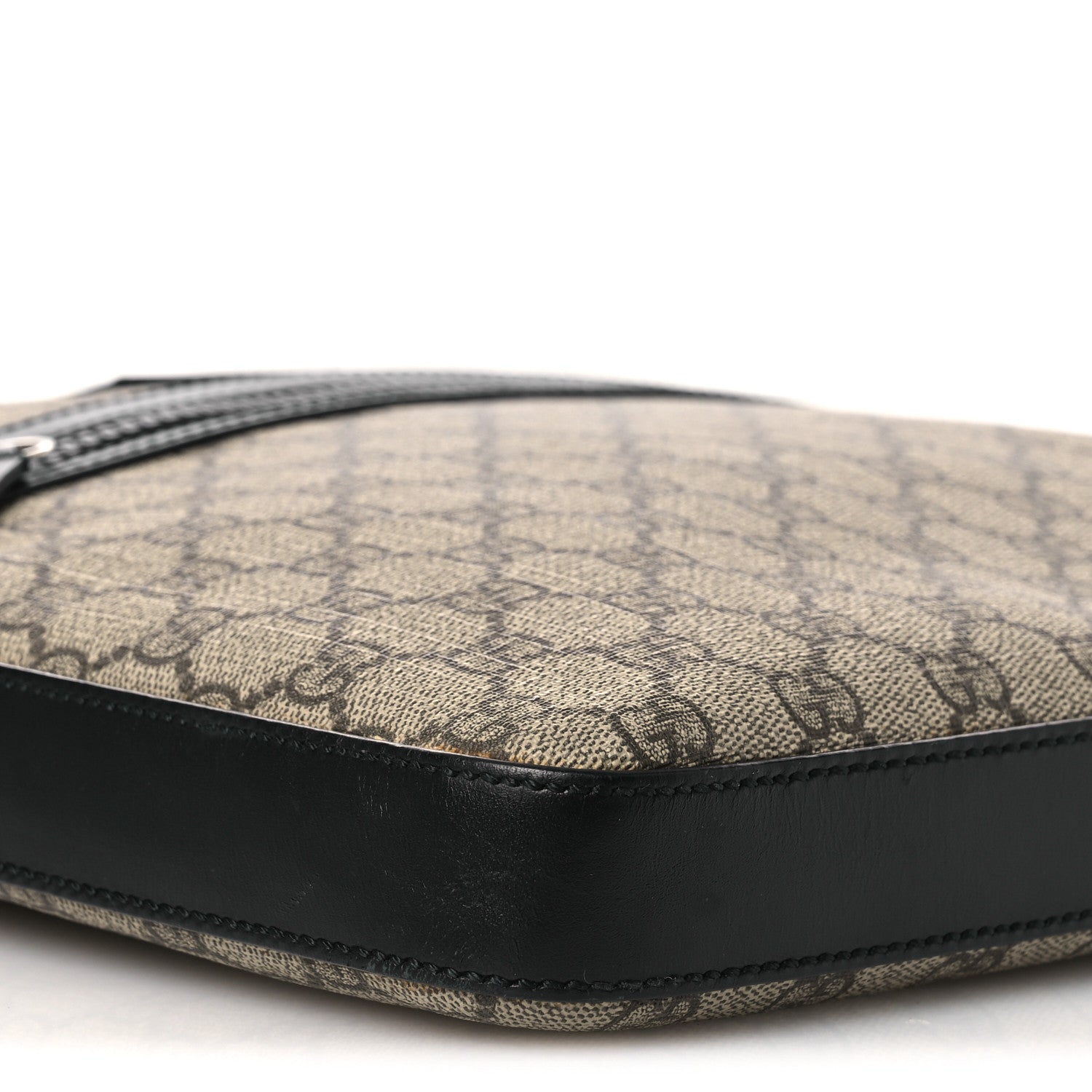 GG Supreme Monogram Flat Messenger Bag Black