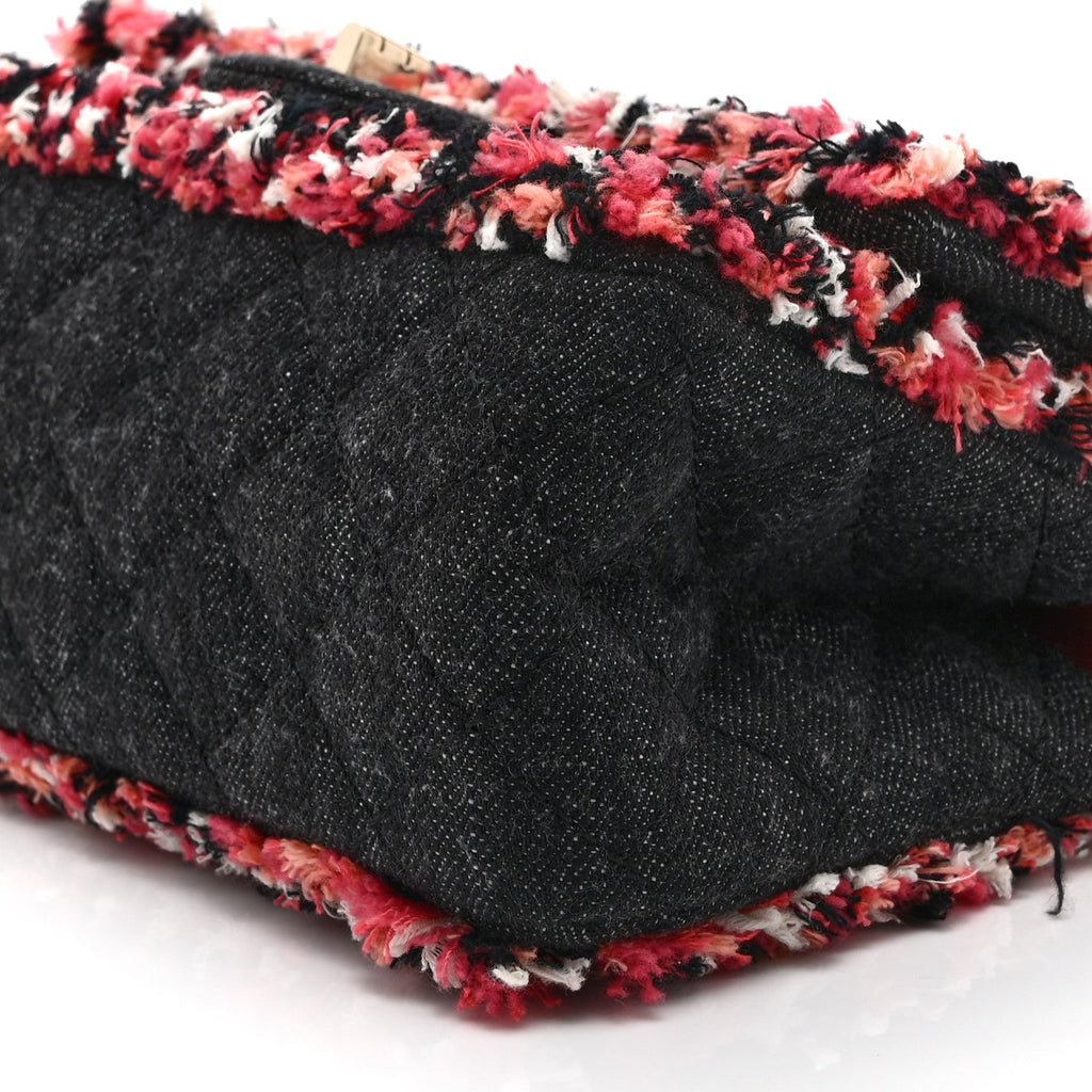 Denim Tweed 2.55 Reissue 224 Flap  Black