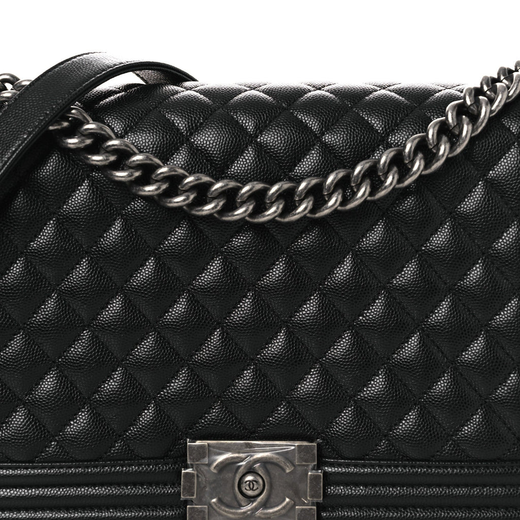 Caviar Quilted New Medium Boy Flap Black