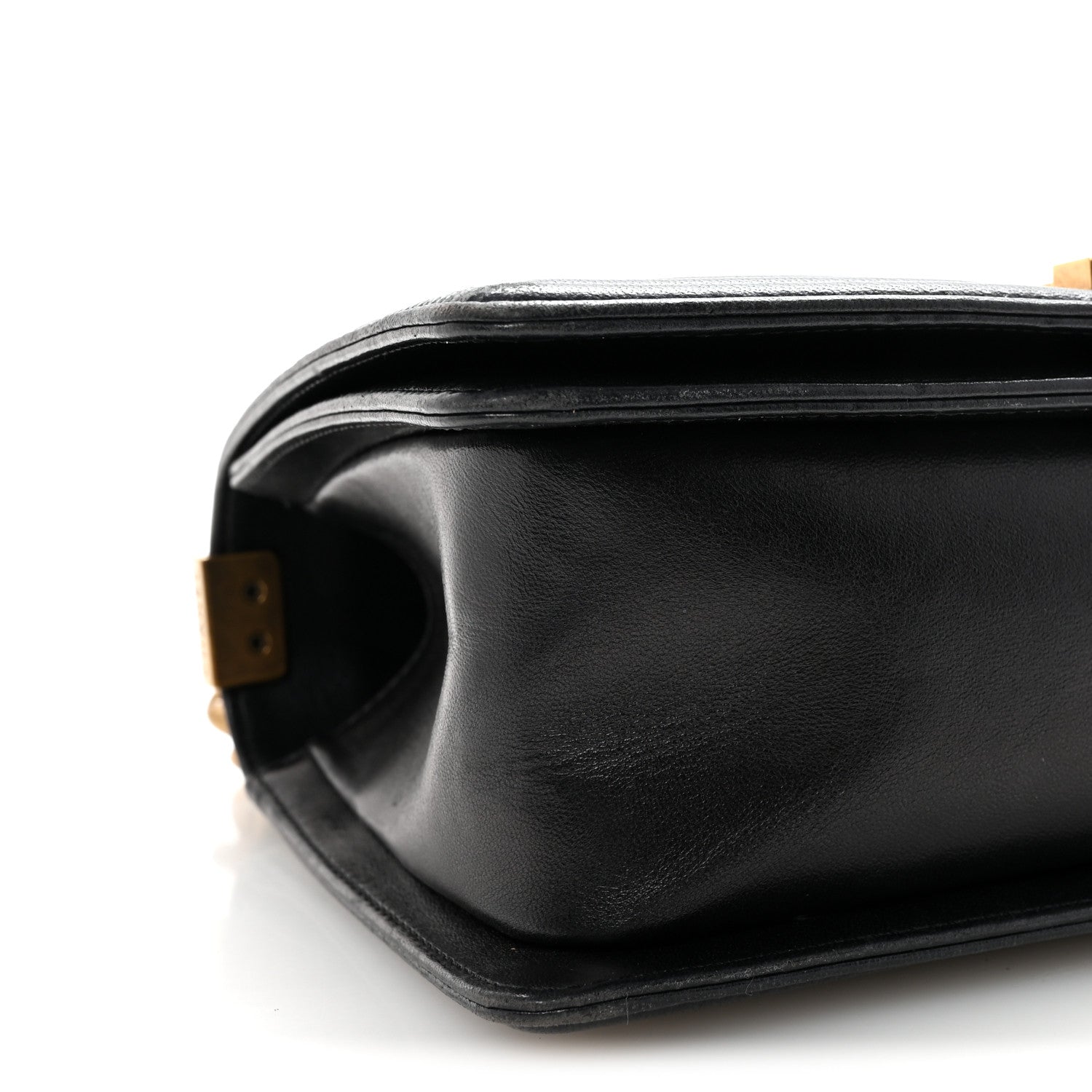 Lambskin Quilted Medium Boy Flap Black