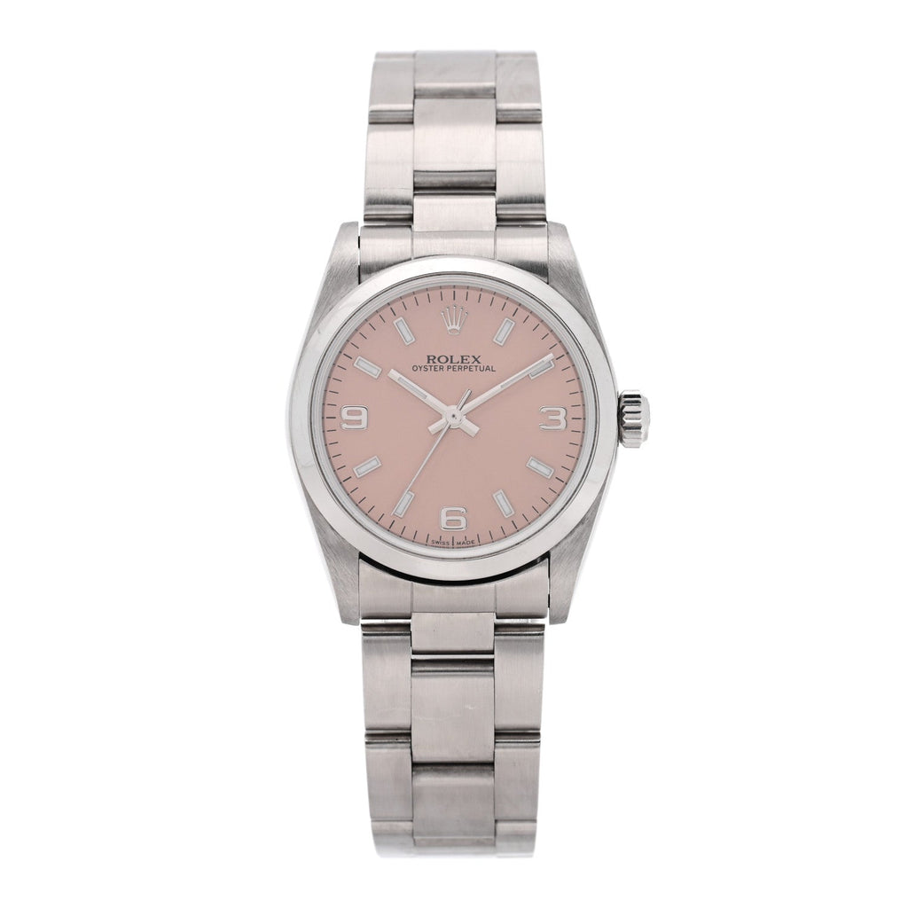 Stainless Steel 31mm Oyster Perpetual Watch Pink 77080
