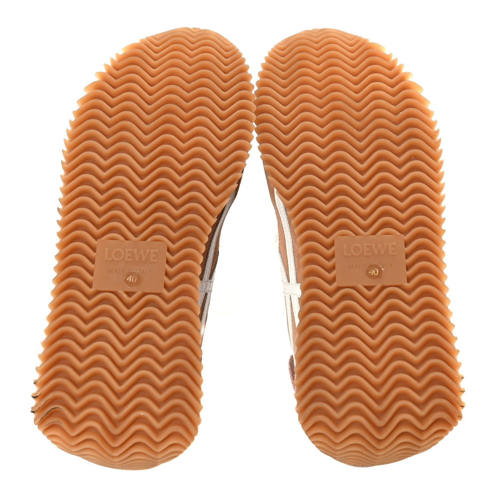 Nylon Suede Flow Runner Sneakers 40 Powder