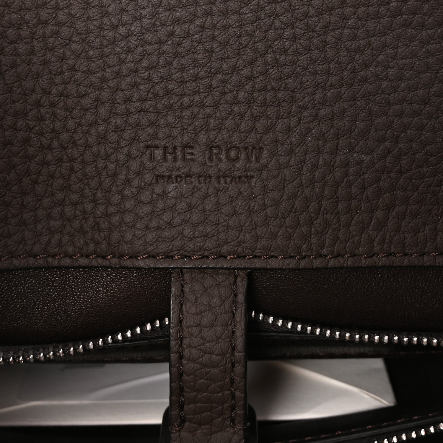 Grained Calfskin Margaux Shoulder 12 Deep Brown