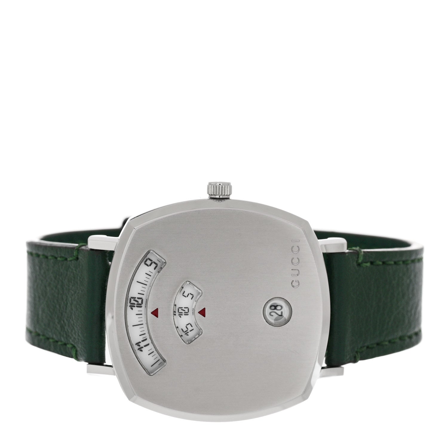 Stainless Steel Calfskin 35mm Grip Quartz Watch Green