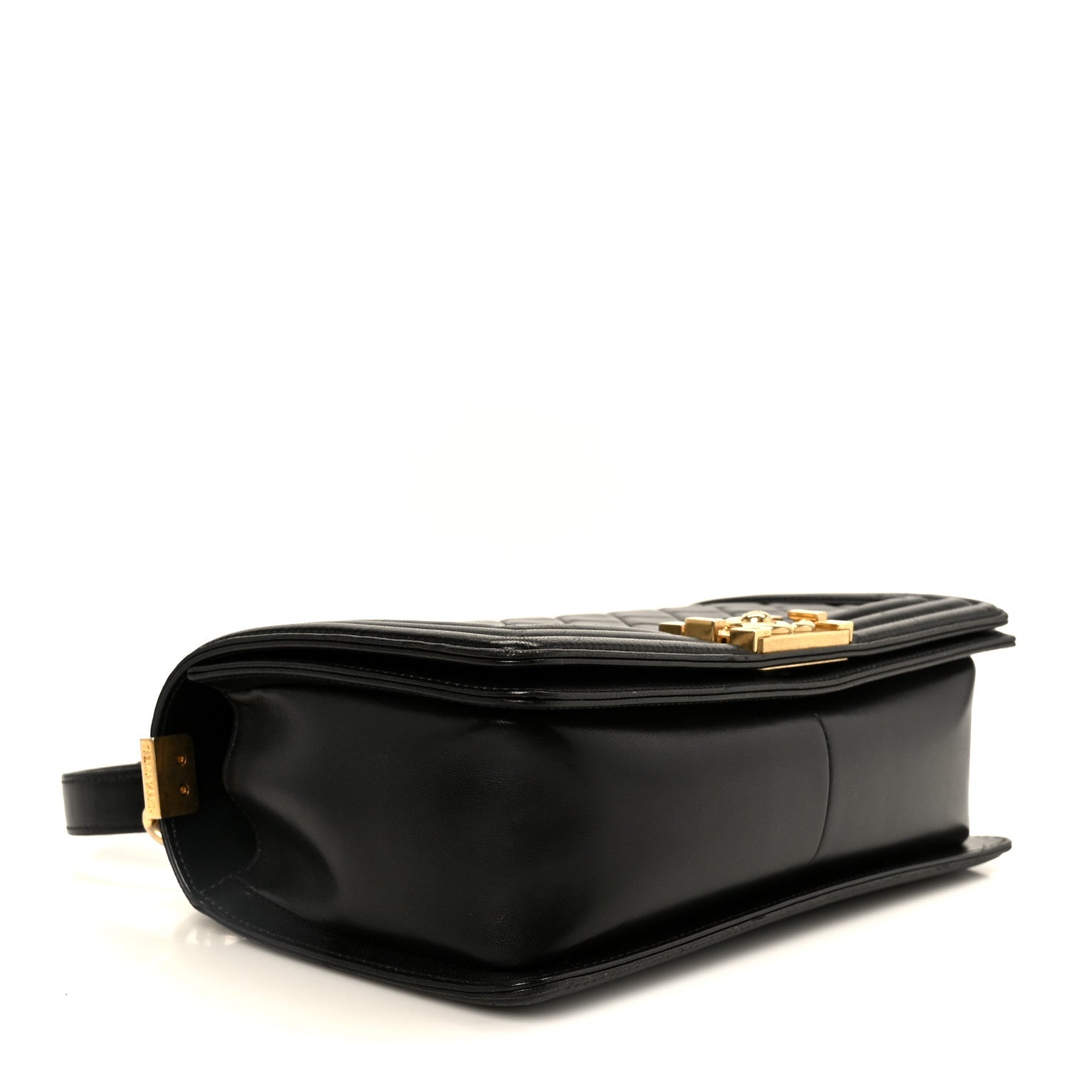 Lambskin Quilted Medium Boy Flap Black