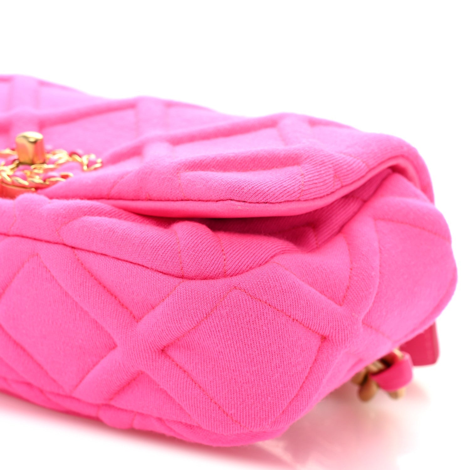 Jersey Quilted Chanel 19 Waist Bag Pink