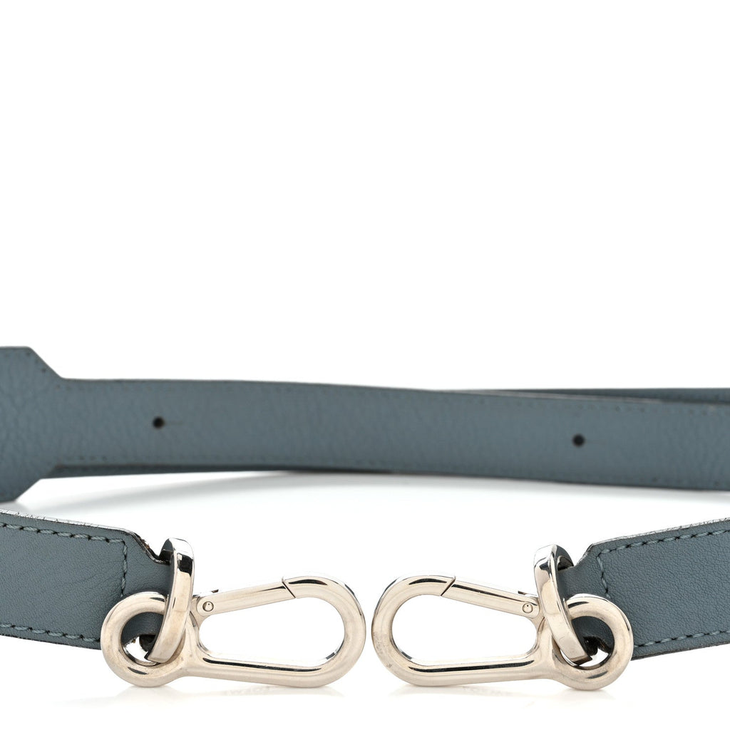 Satin Calfskin Pad Strap Stone Blue