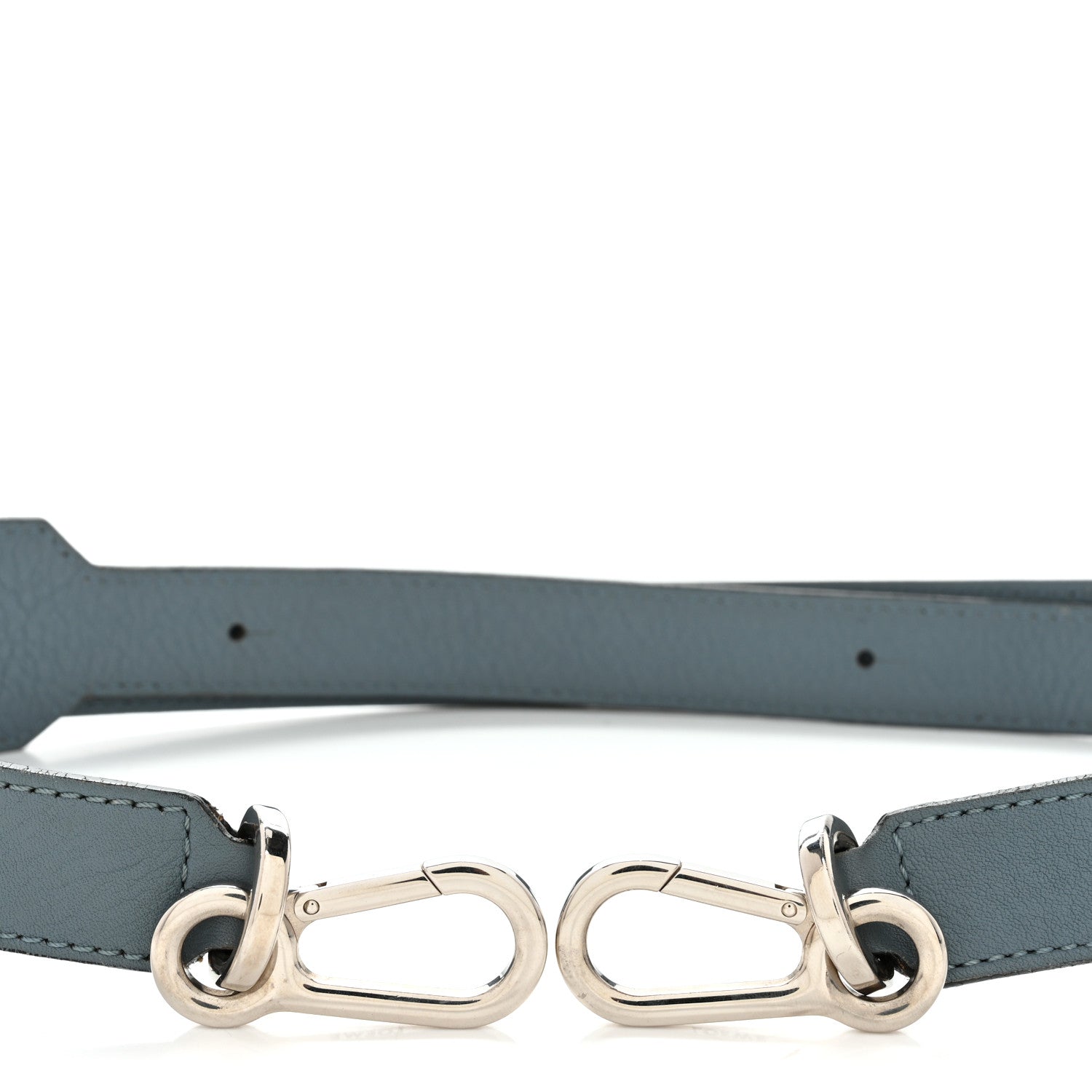 Satin Calfskin Pad Strap Stone Blue