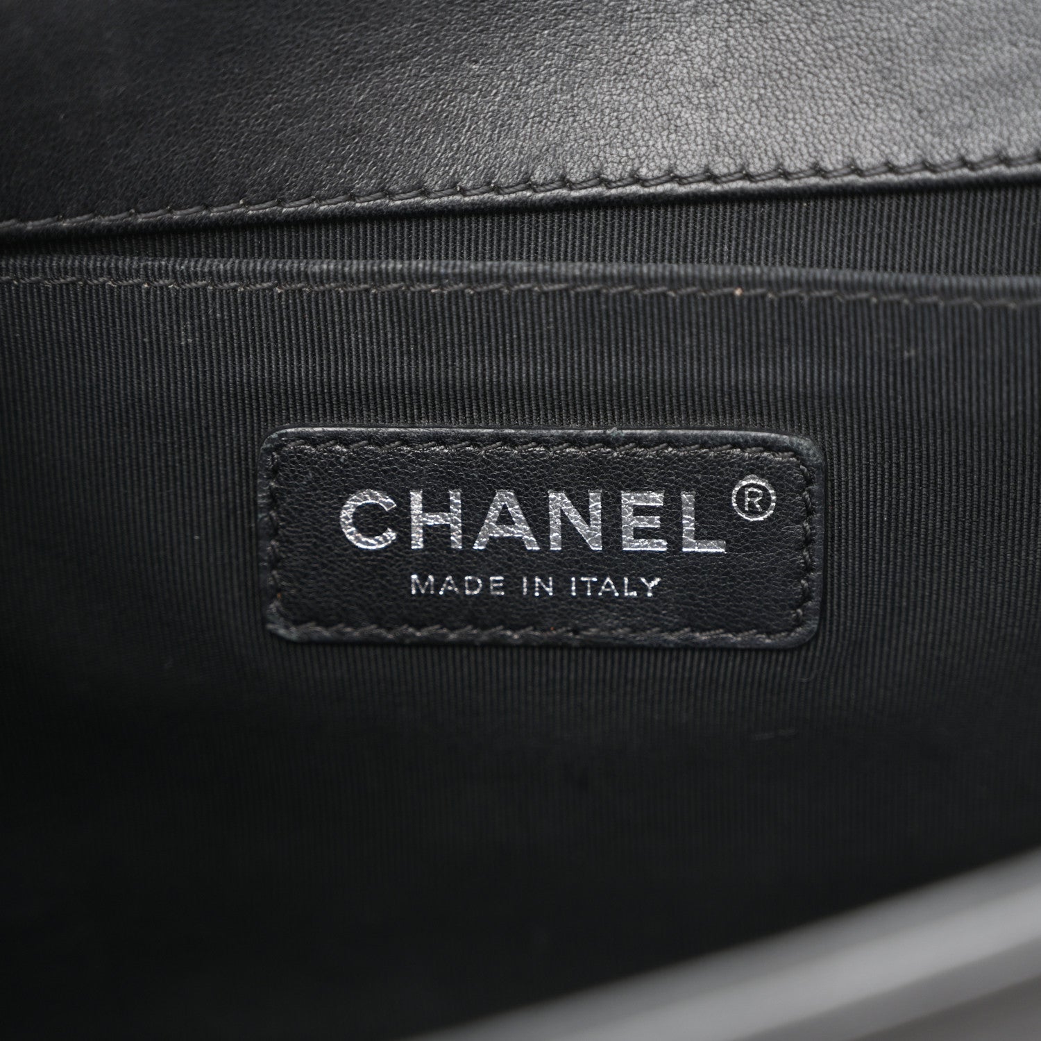 Lambskin Quilted Medium Boy Flap Black