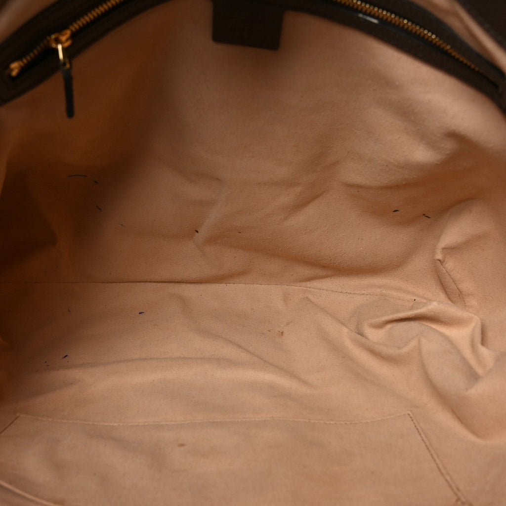 GG Supreme Monogram Medium Ophidia Shopping Tote Brown