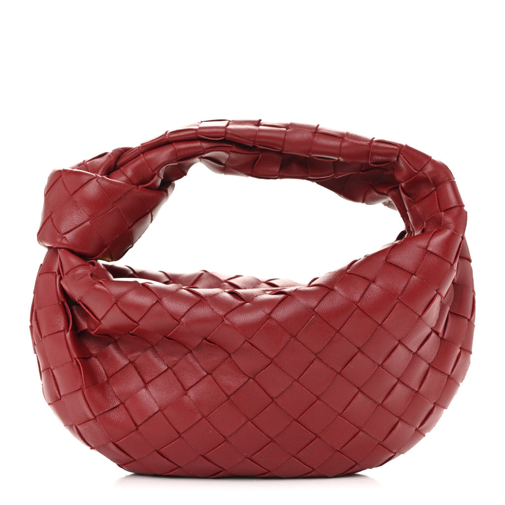 Nappa Intrecciato Mini Jodie Dark Red