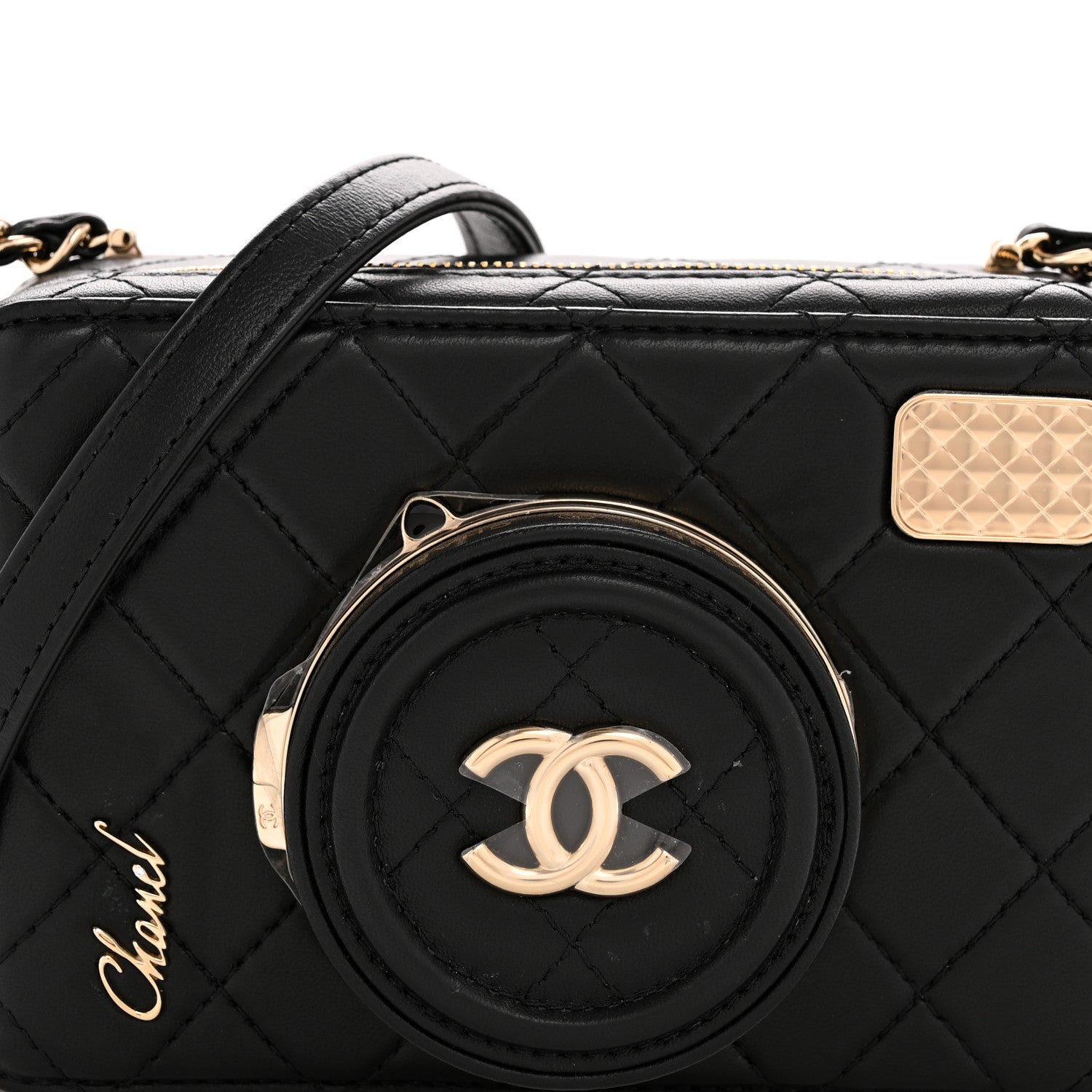 Lambskin Quilted Coco Click Bag Black