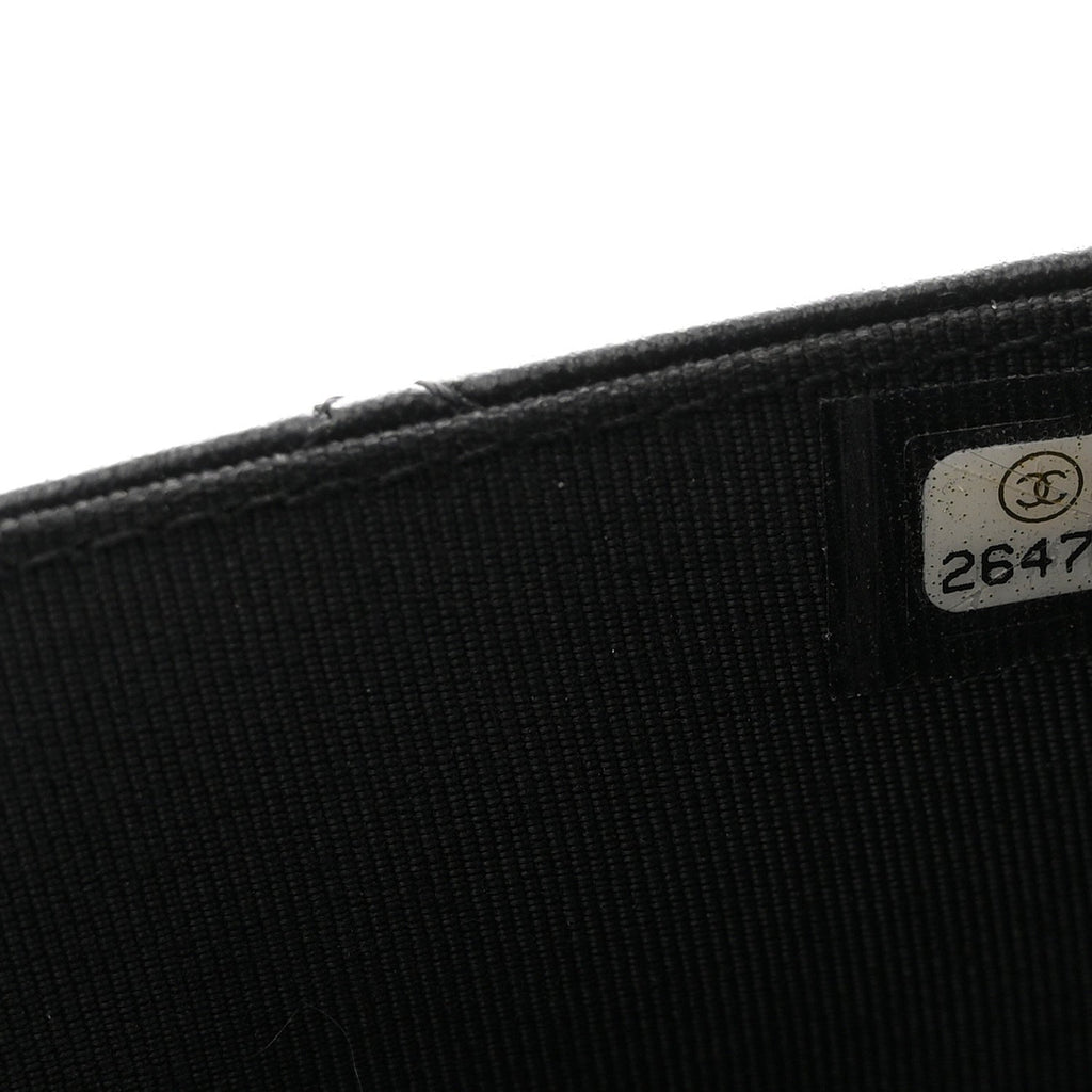 Lambskin Quilted Wallet On Chain WOC Black
