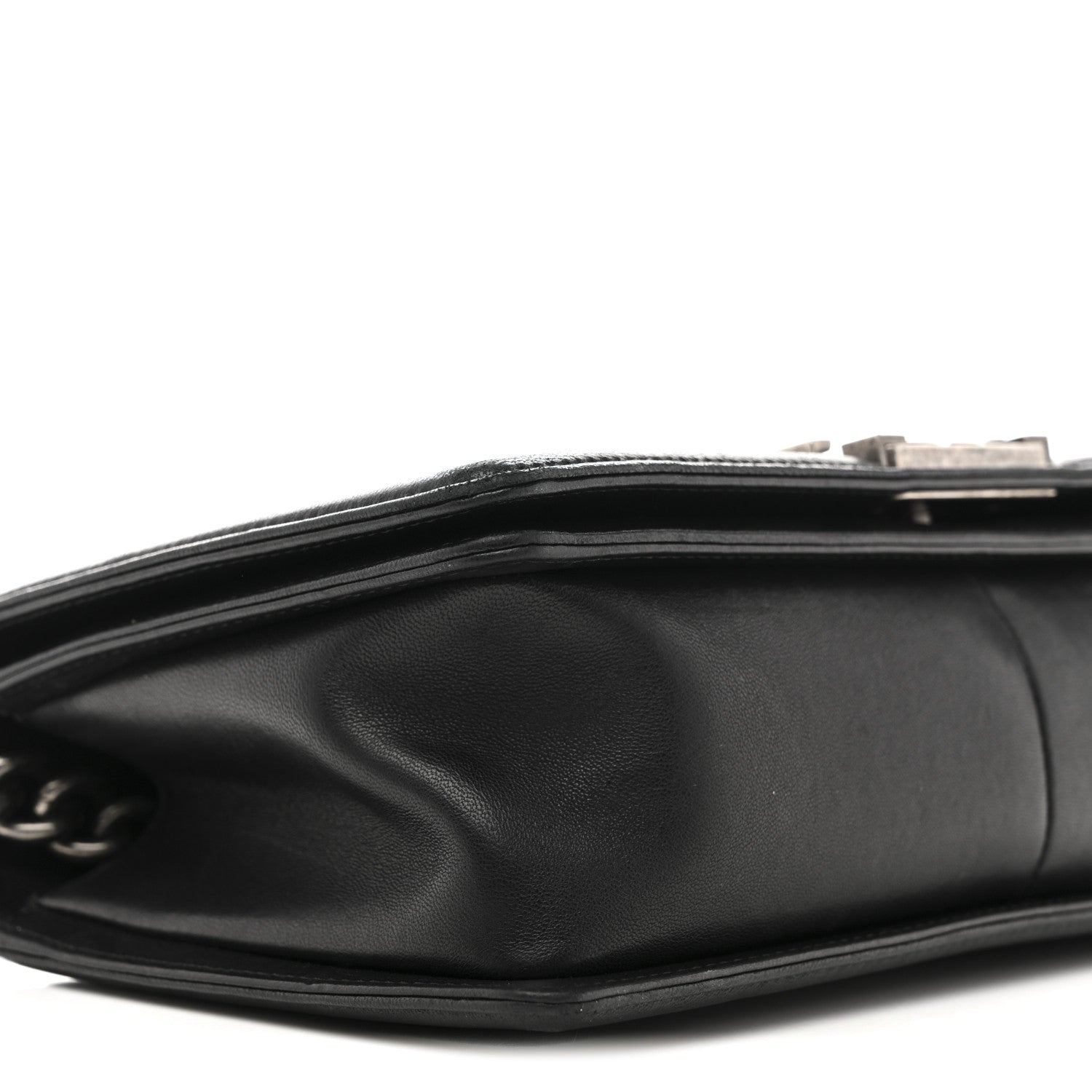 Lambskin Quilted Medium Boy Flap Black
