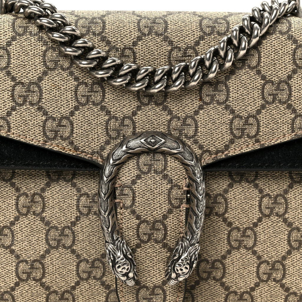 GG Supreme Monogram Mini Dionysus Shoulder Bag Black