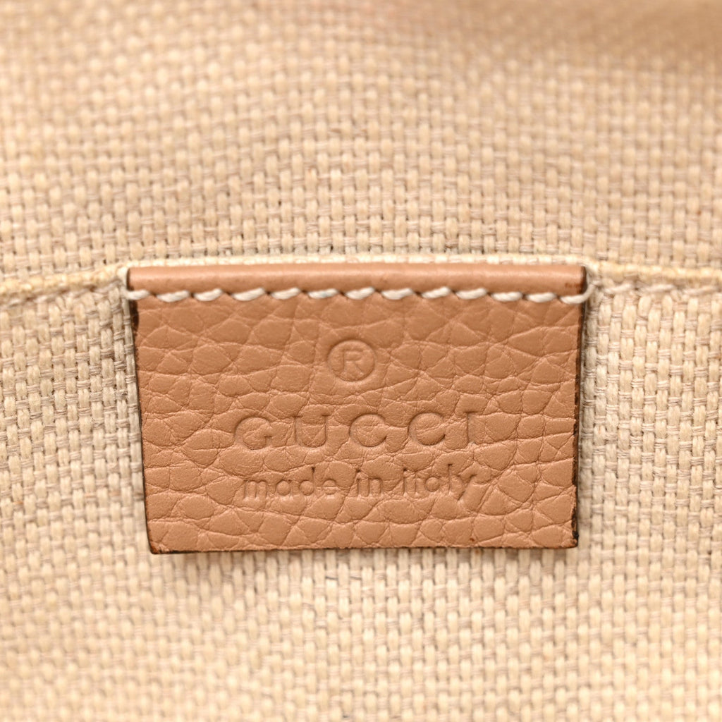 Pebbled Calfskin Small Soho Disco Bag Camelia