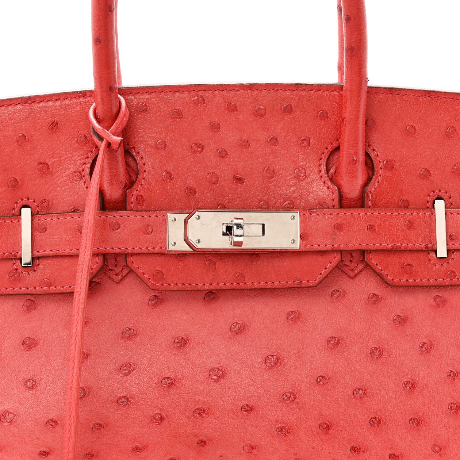 Ostrich Birkin 30 Rouge Vif